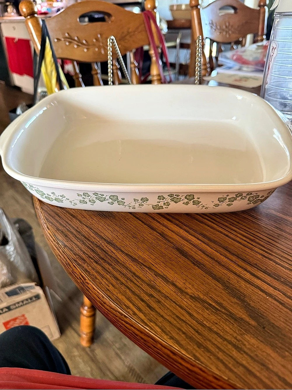 CorningWare Spice of Life Floral Bakeware Dish in White & Green
